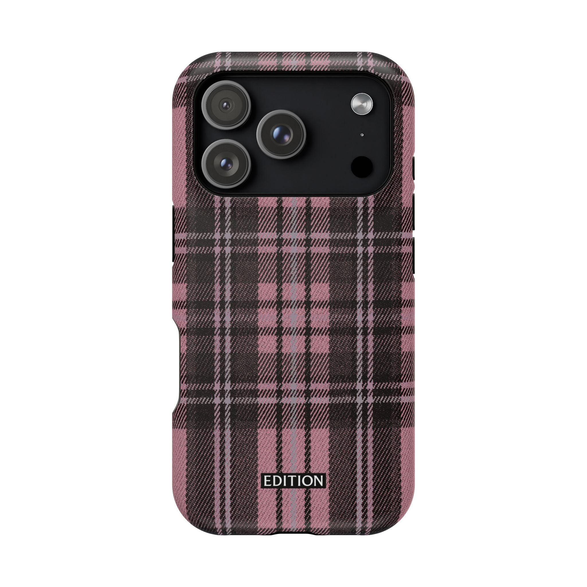 Light Pink and Black Plaid Case