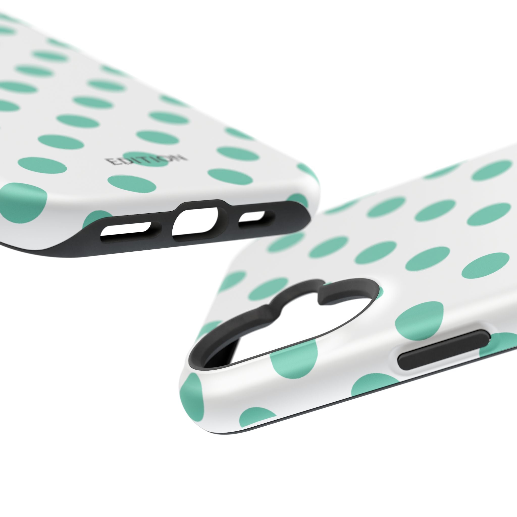 Teal and White Polka Dot Case