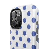 Blue and White Polka Dot Case