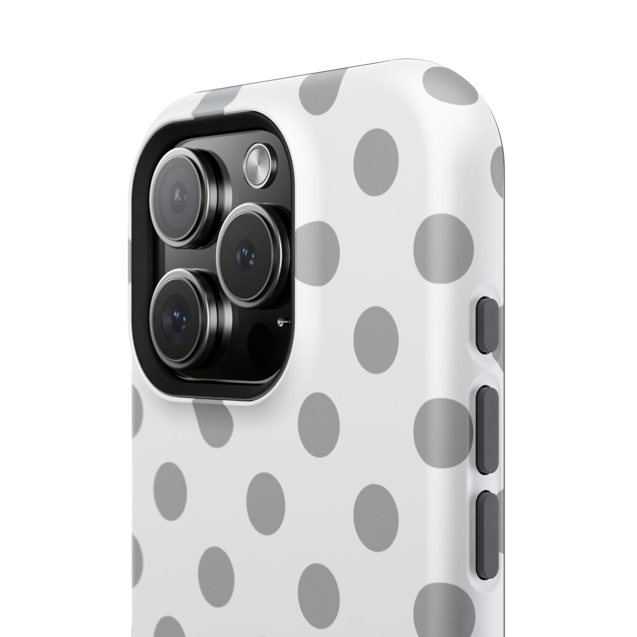 Grey and White Polka Dot Case