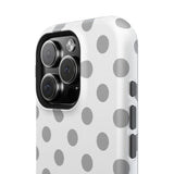 Grey and White Polka Dot Case