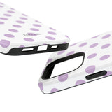 Purple and White Polka Dot Case
