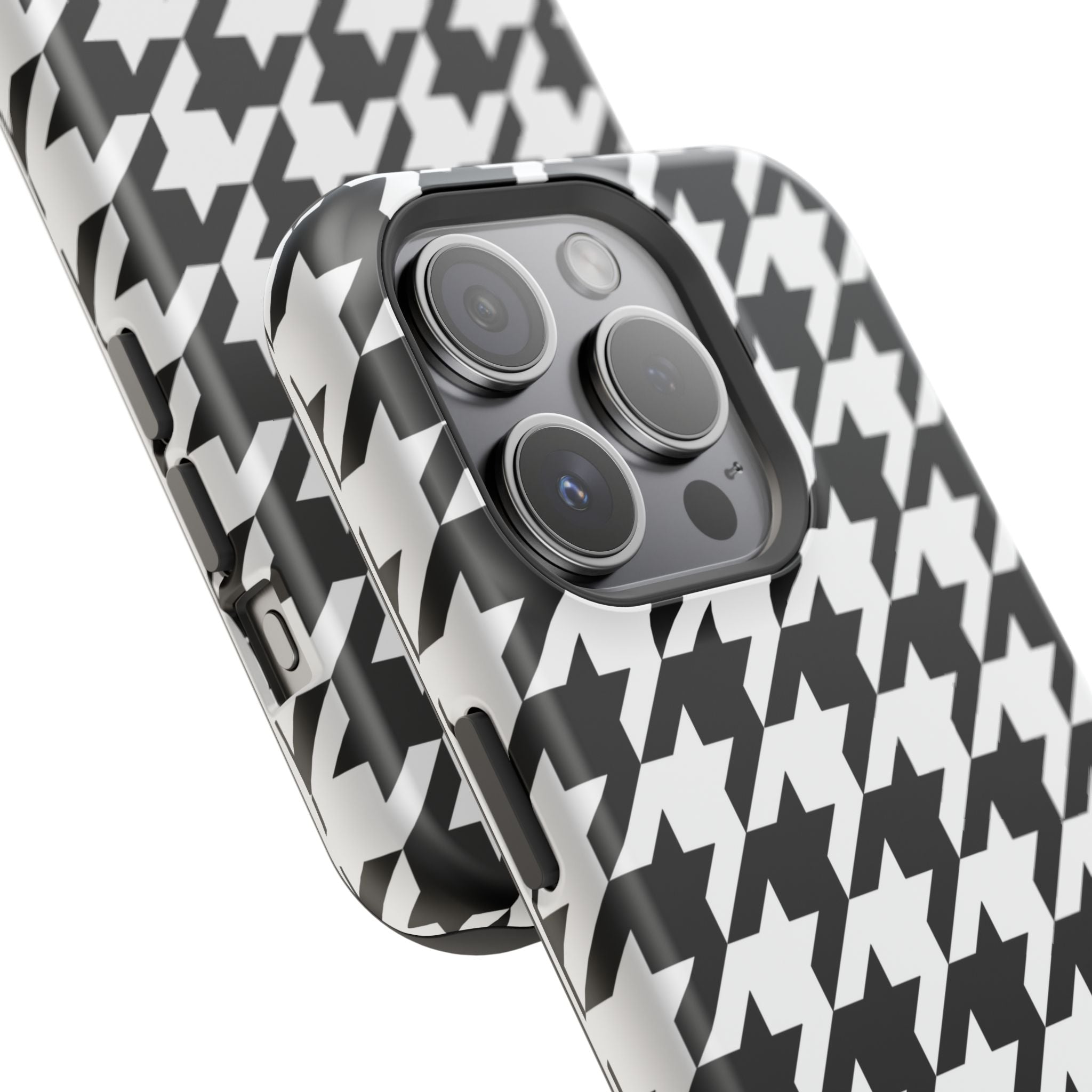Black and White Houndstooth Case