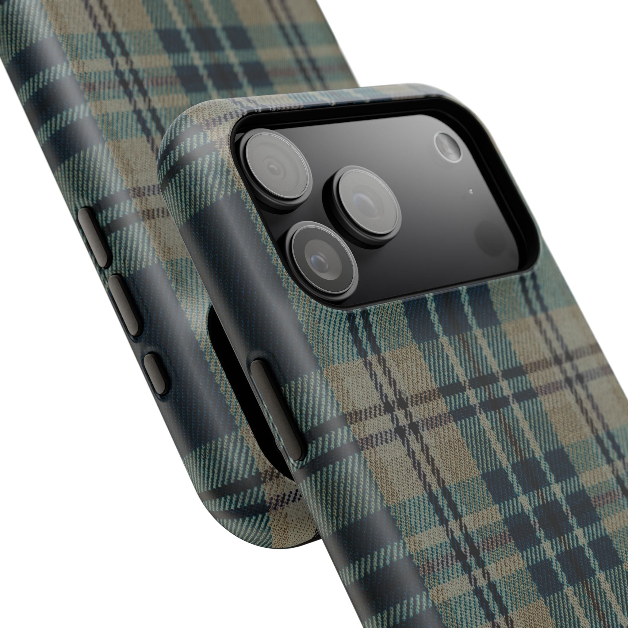 Green and Blue Plaid Case