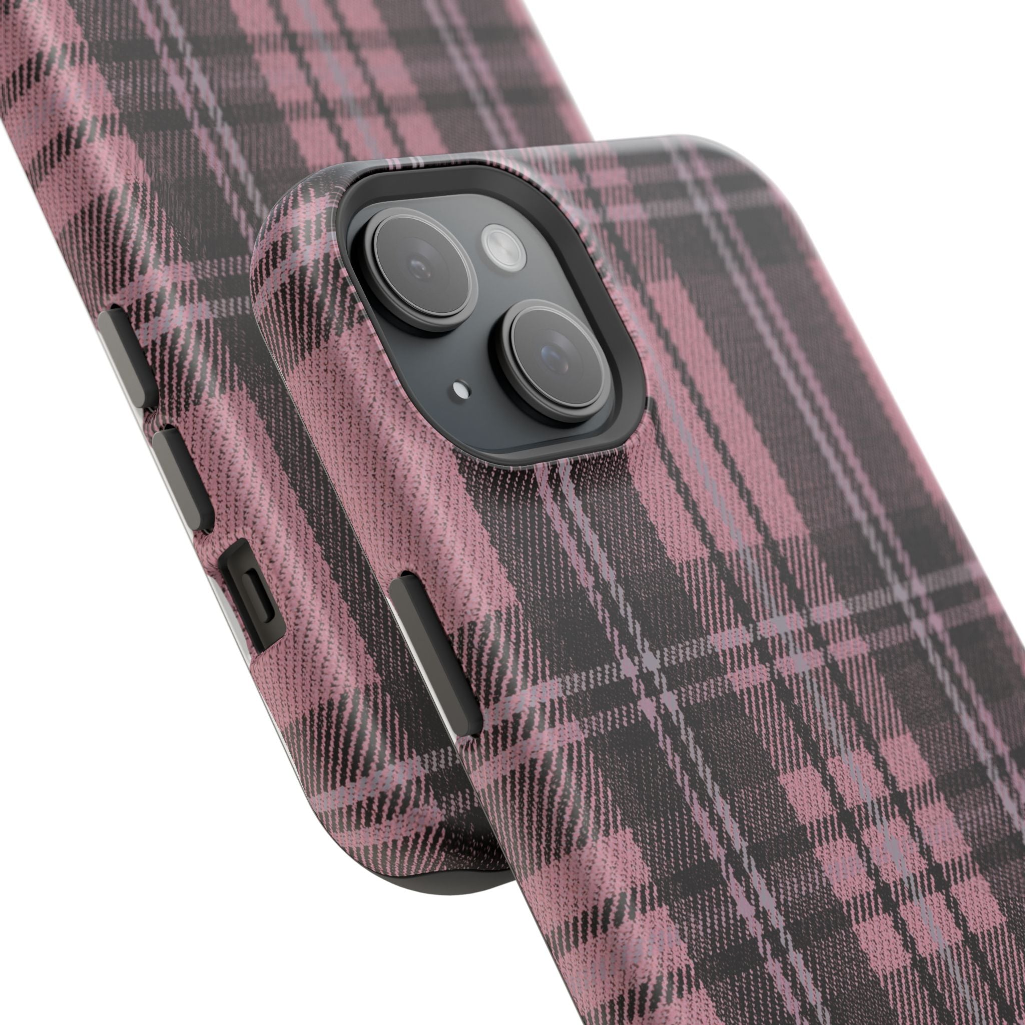 Light Pink and Black Plaid Case