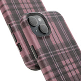 Light Pink and Black Plaid Case