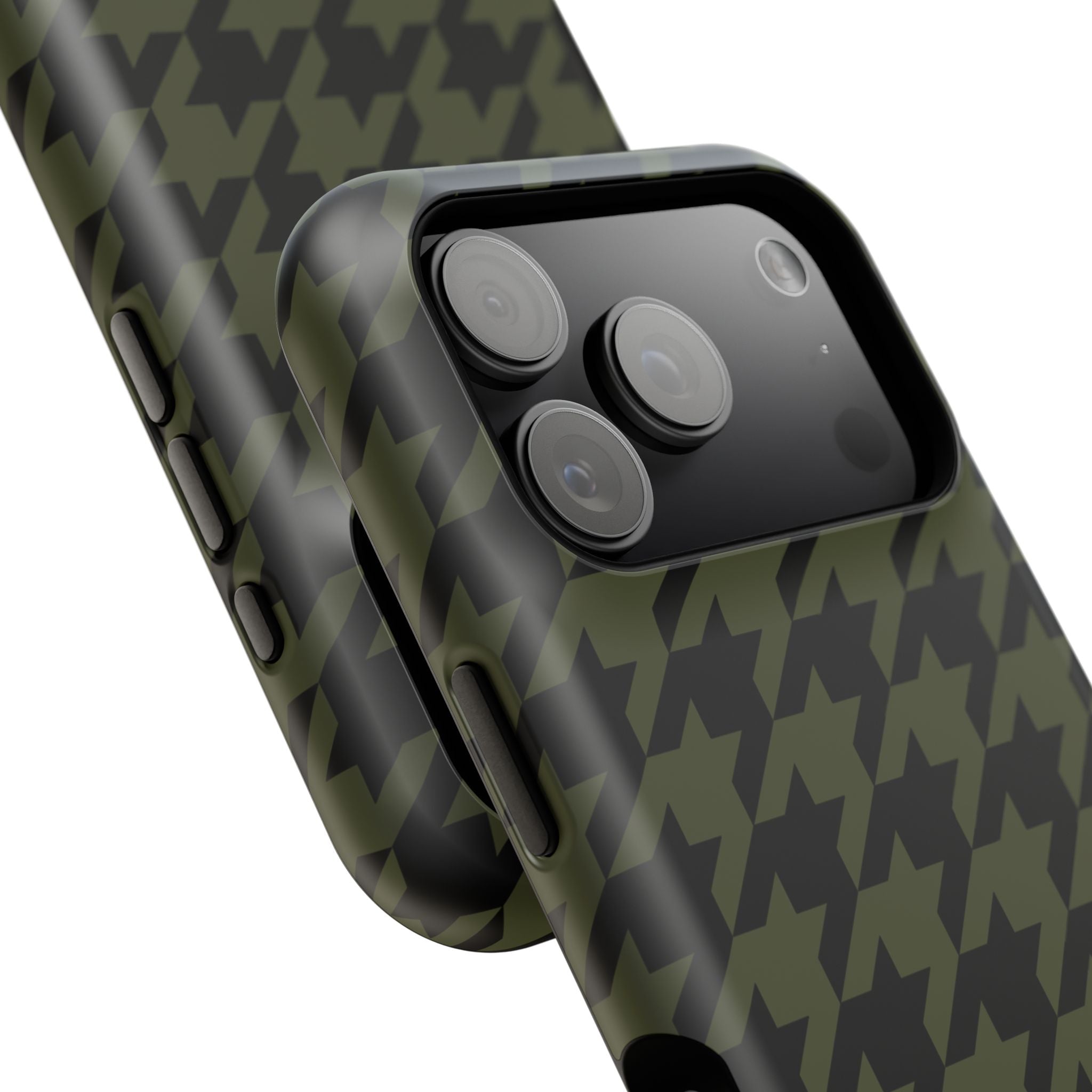 Army Green Houndstooth Case