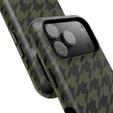 Army Green Houndstooth Case