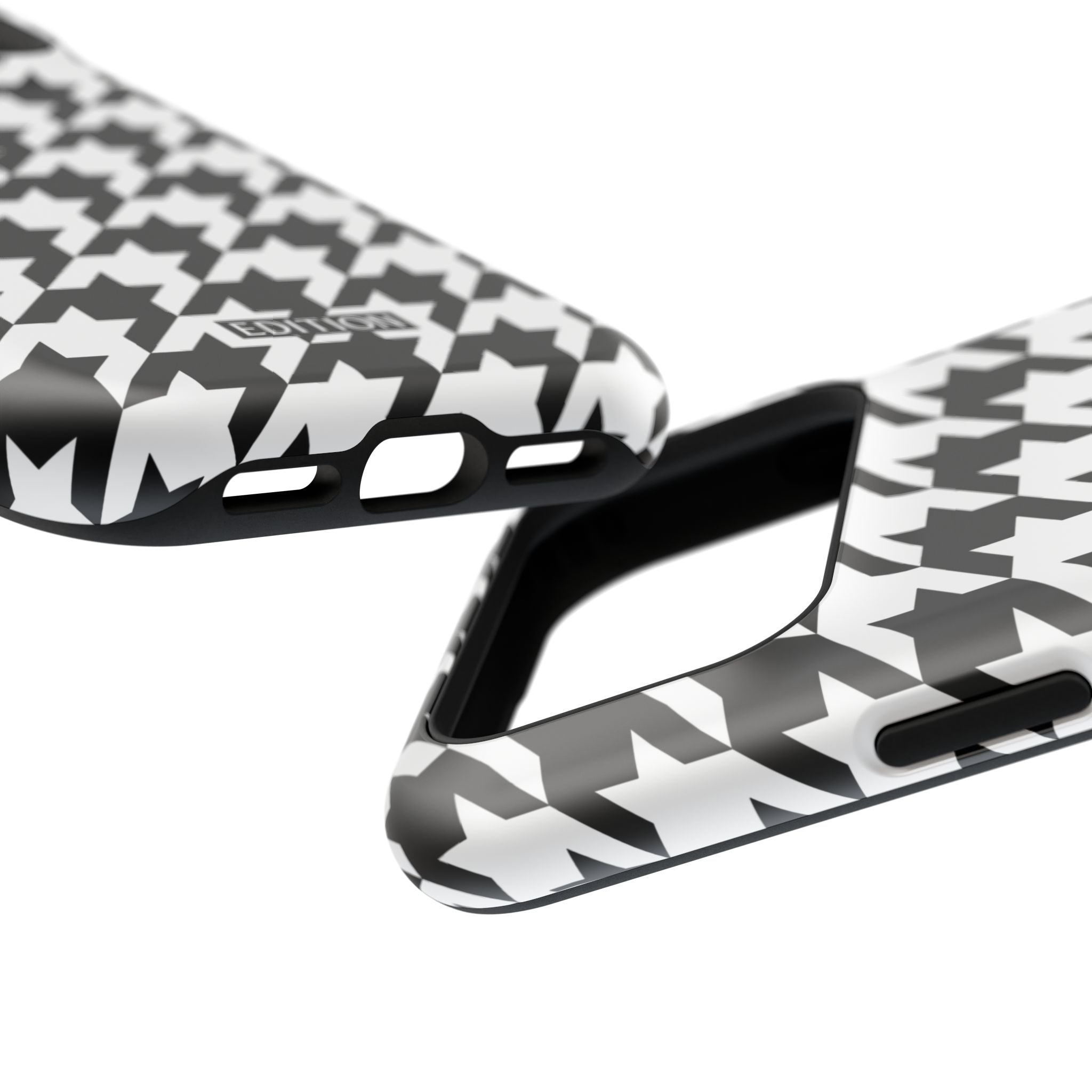 Black and White Houndstooth Case