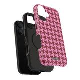 Raspberry Sorbet Houndstooth Case
