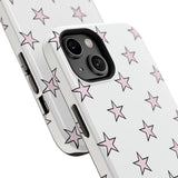 Pink and White Star Case