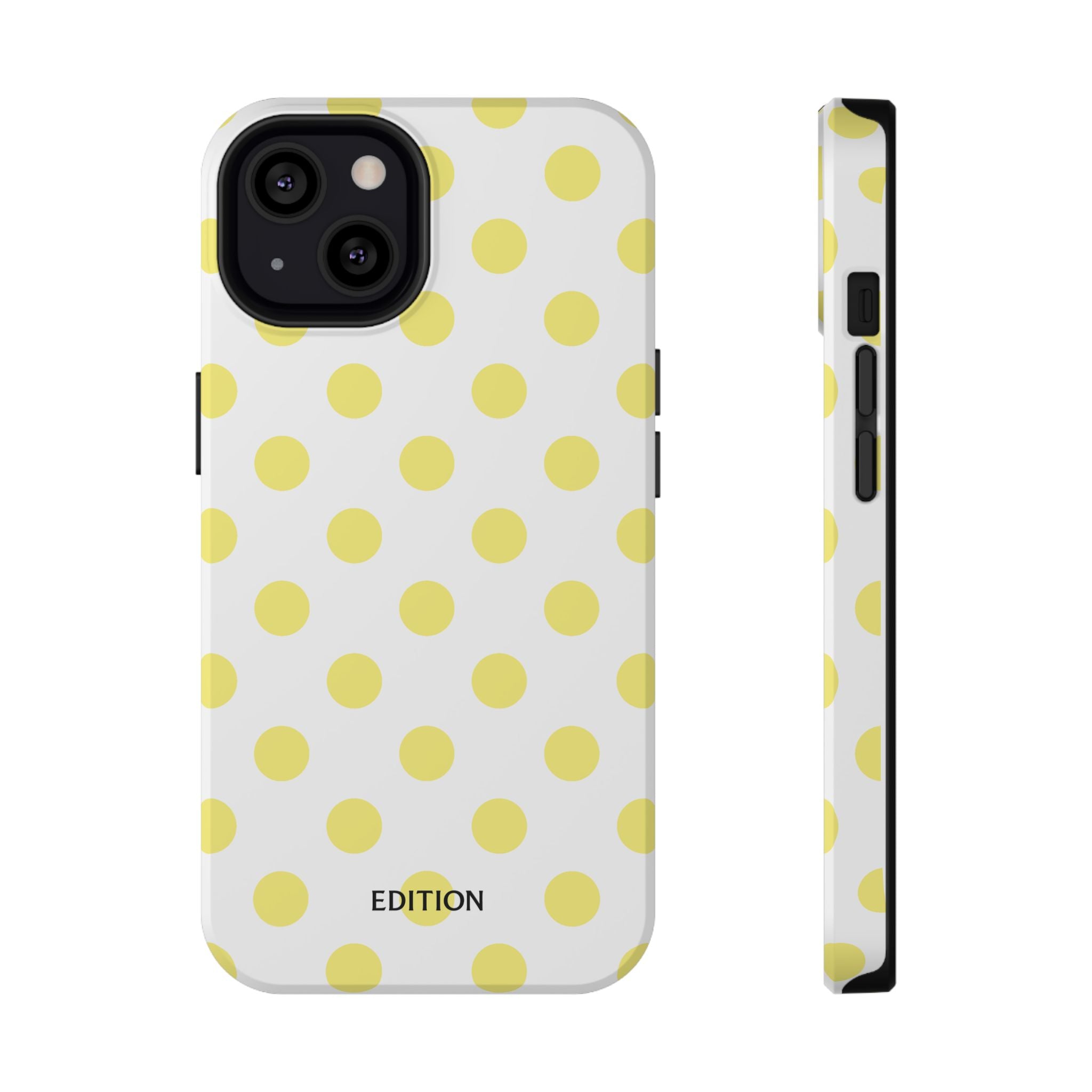 Yellow and White Polka Dot Case