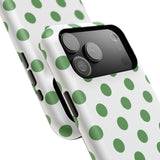 Green and White Polka Dot Case