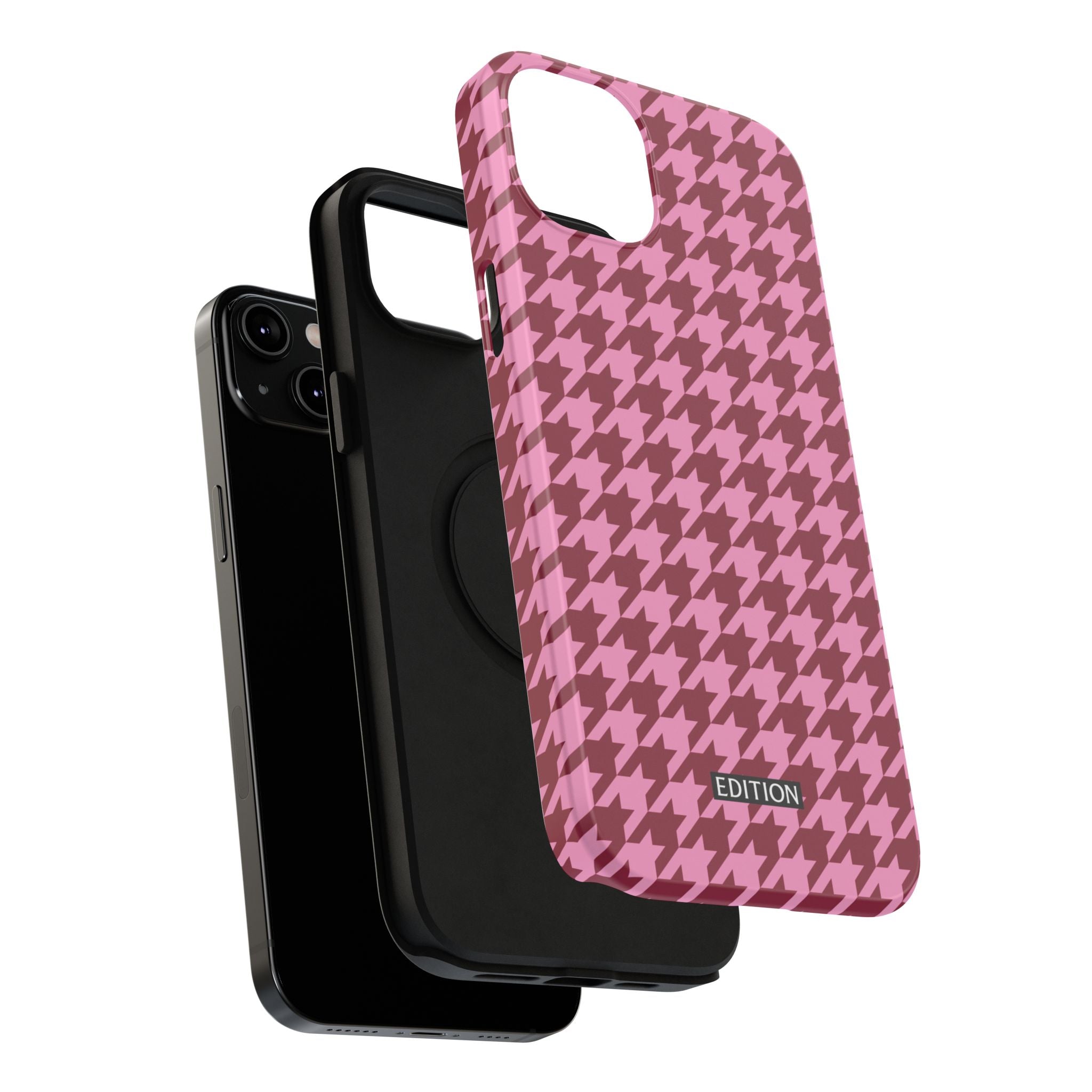 Raspberry Sorbet Houndstooth Case