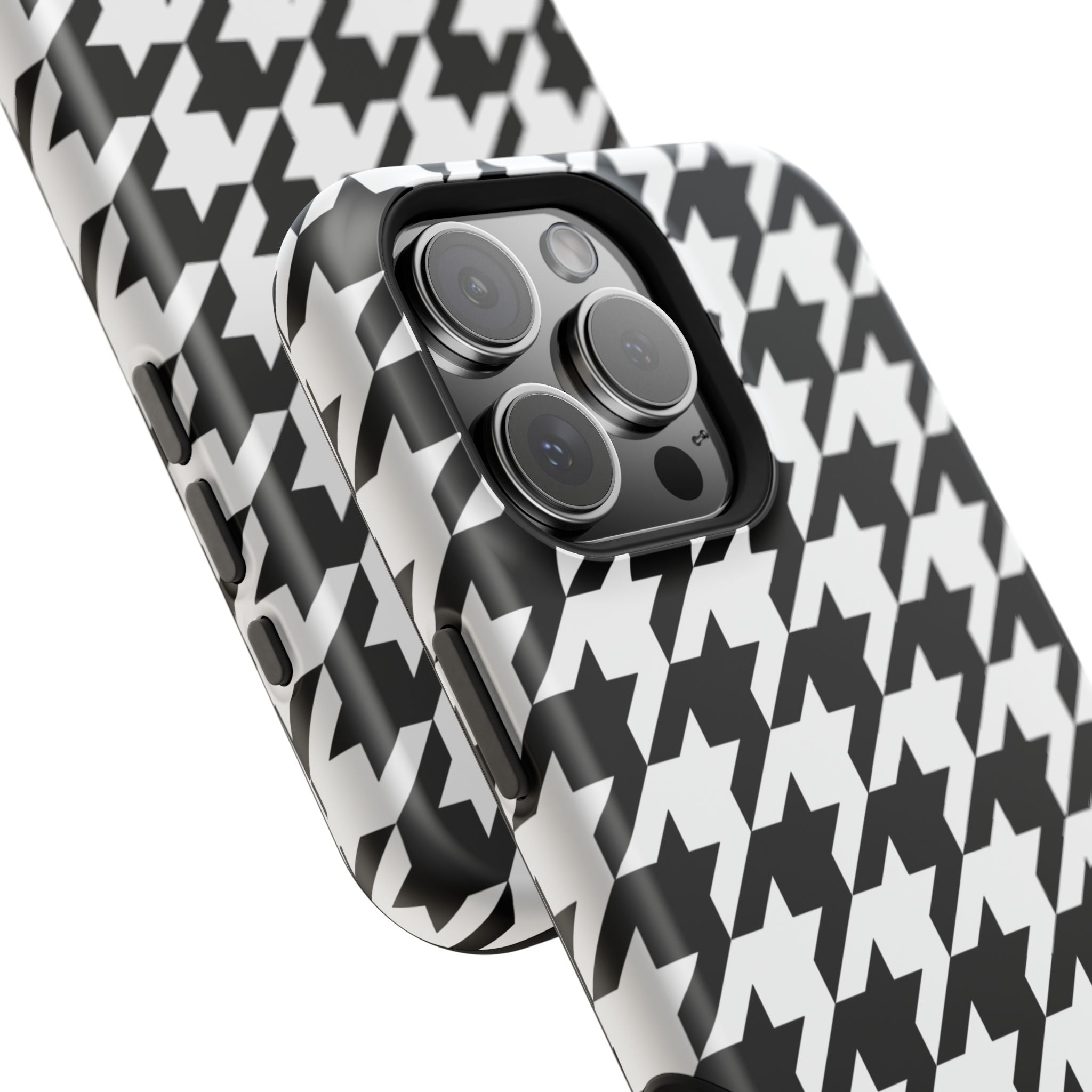Black and White Houndstooth Case
