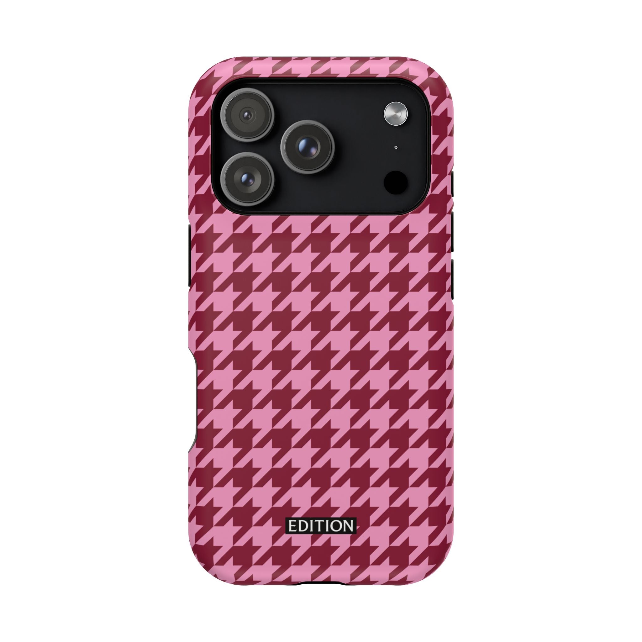 Raspberry Sorbet Houndstooth Case