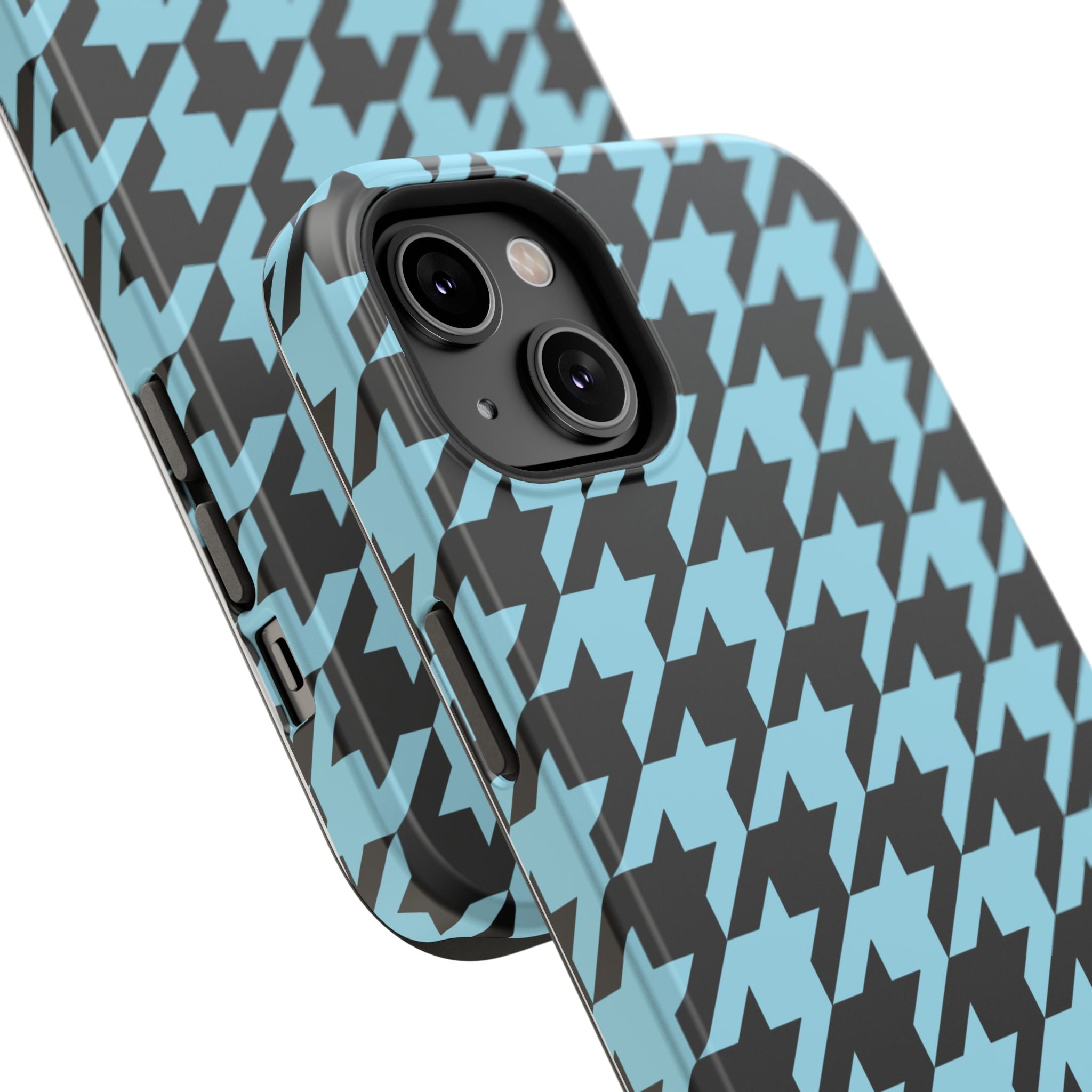 Baby Blue Houndstooth Case