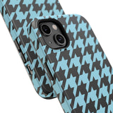 Baby Blue Houndstooth Case