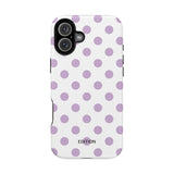 Purple and White Polka Dot Case