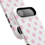 Pink and White Polka Dot Case