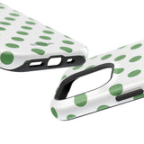 Green and White Polka Dot Case