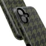 Army Green Houndstooth Case