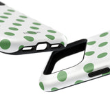 Green and White Polka Dot Case