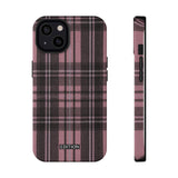 Light Pink and Black Plaid Case
