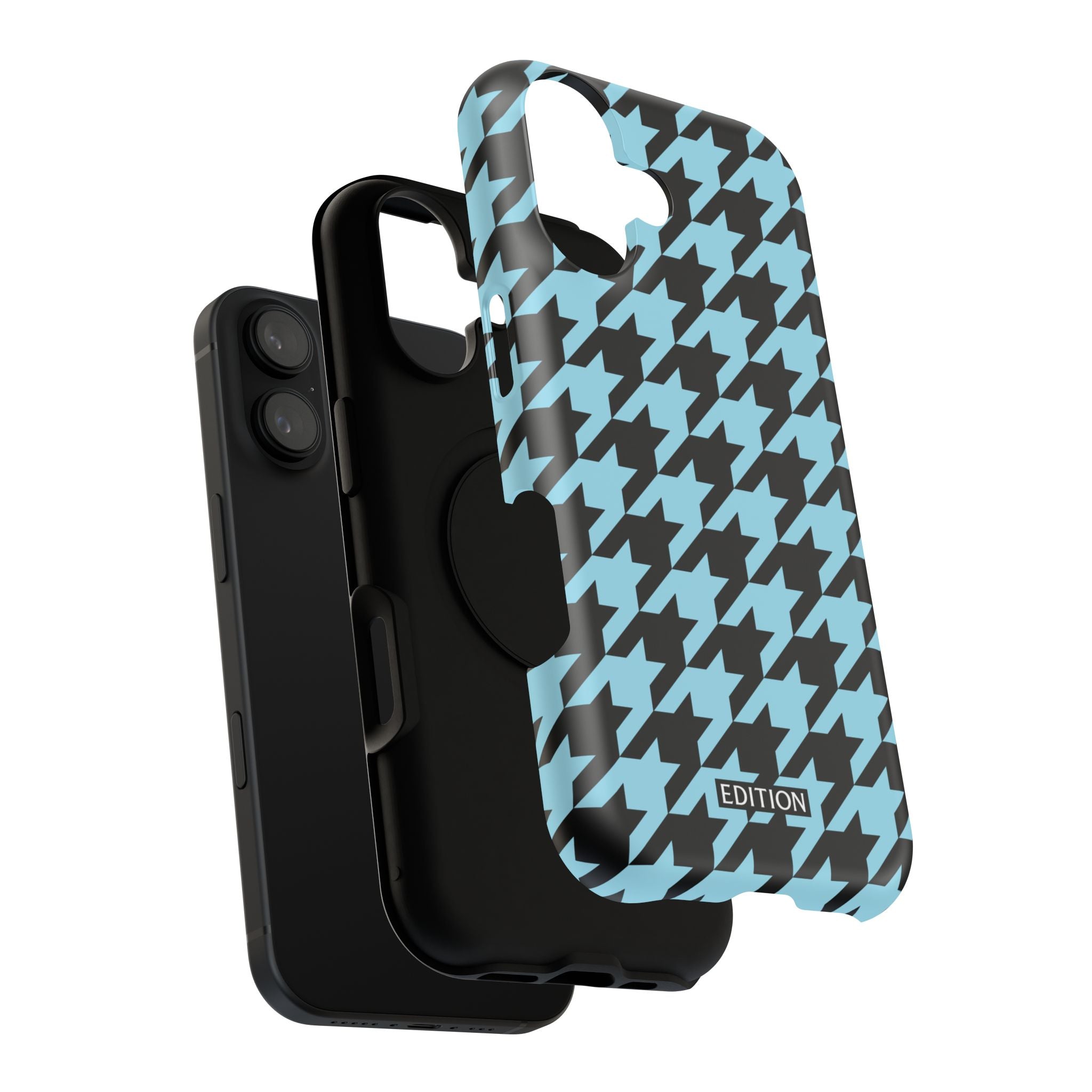 Baby Blue Houndstooth Case