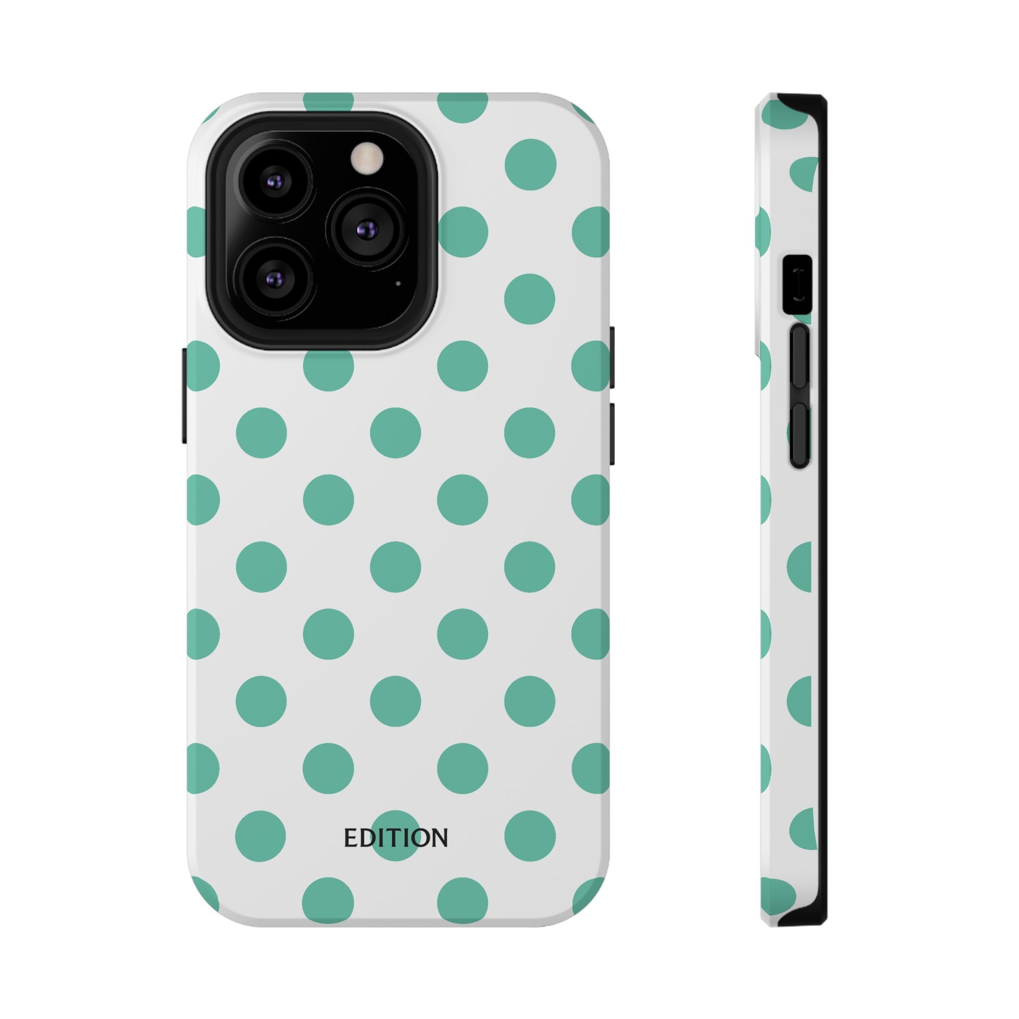 Teal and White Polka Dot Case