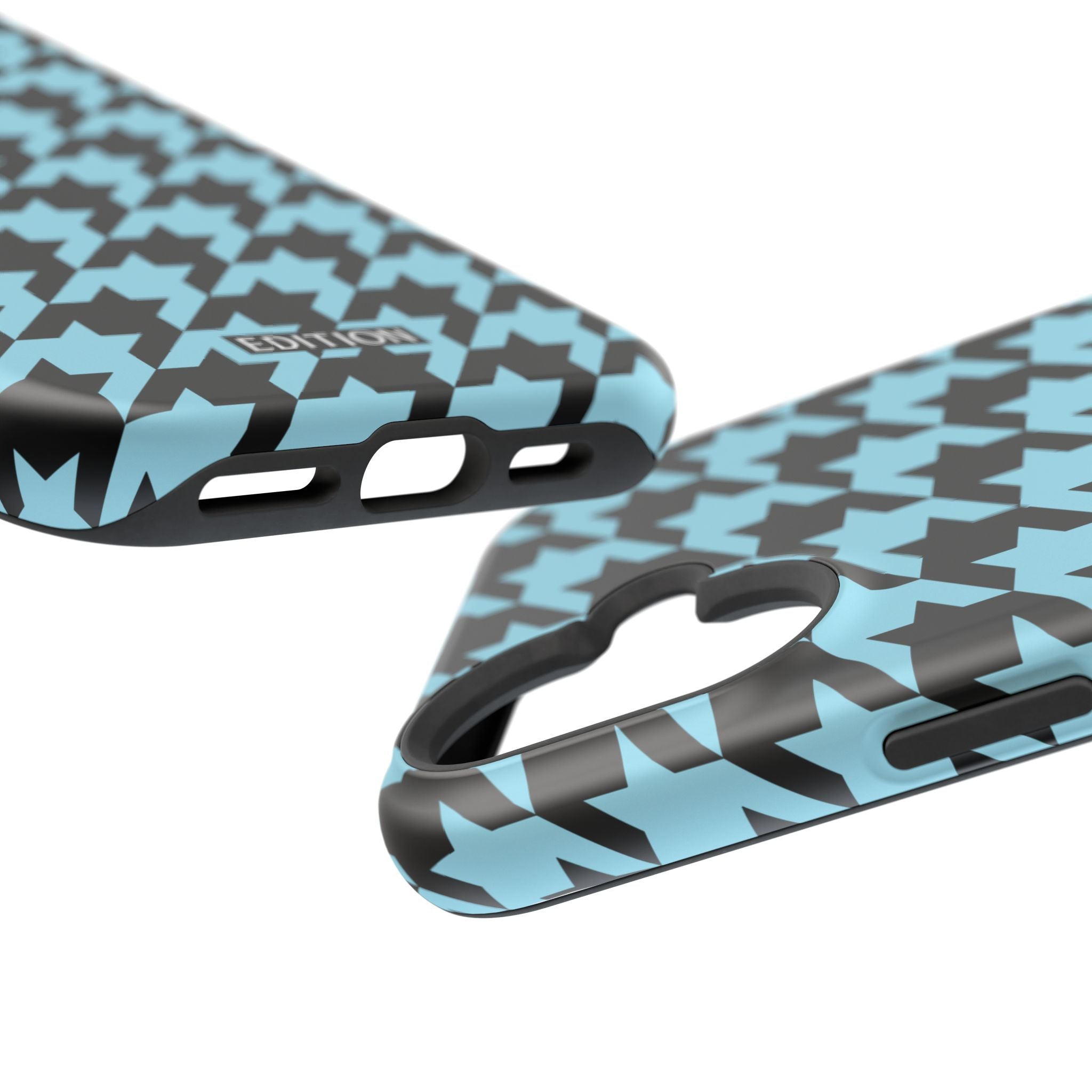 Baby Blue Houndstooth Case
