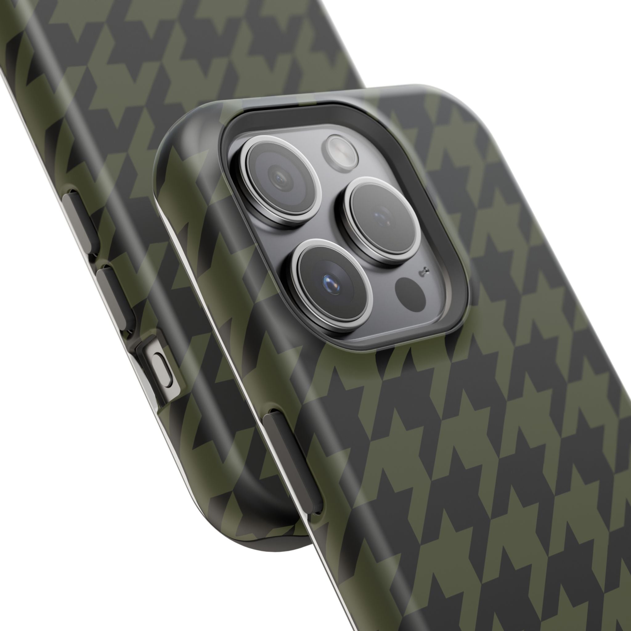 Army Green Houndstooth Case