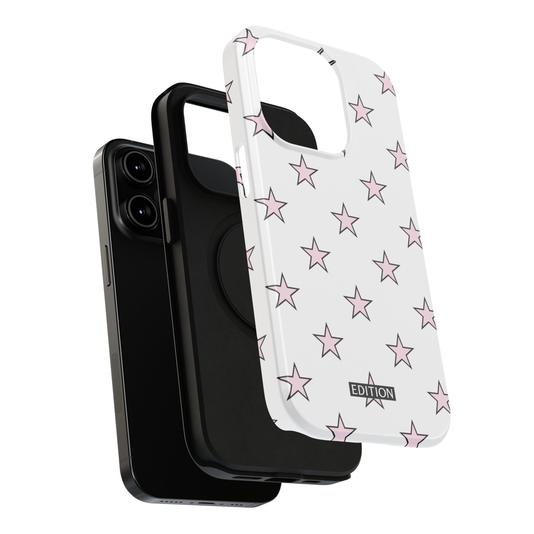 Pink and White Star Case