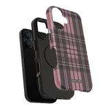 Light Pink and Black Plaid Case