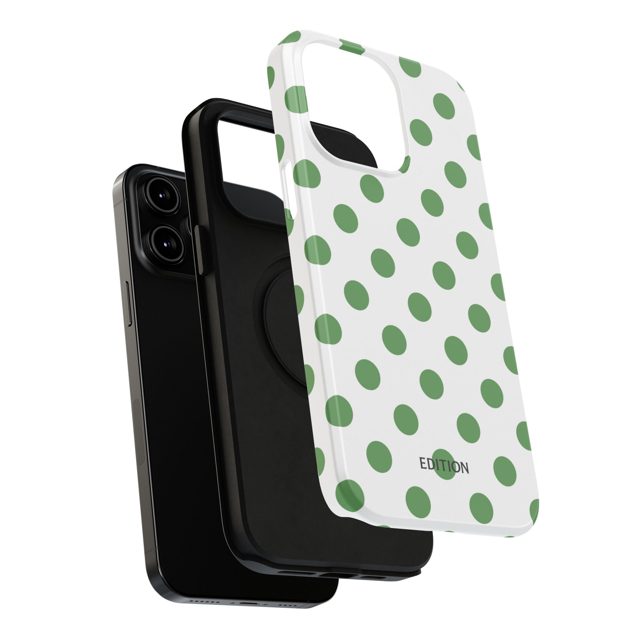 Green and White Polka Dot Case