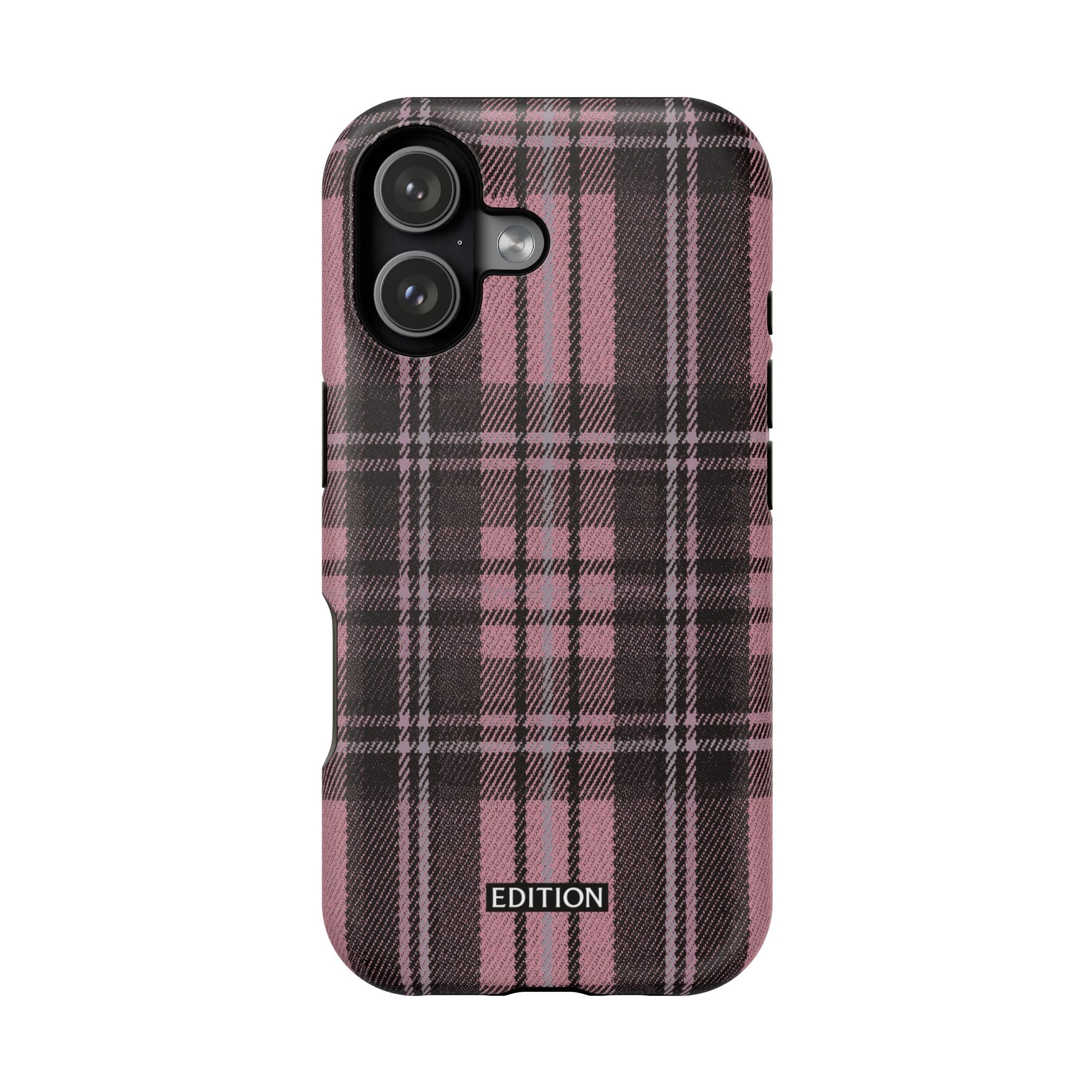 Light Pink and Black Plaid Case