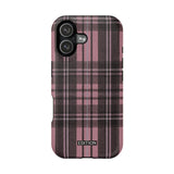 Light Pink and Black Plaid Case