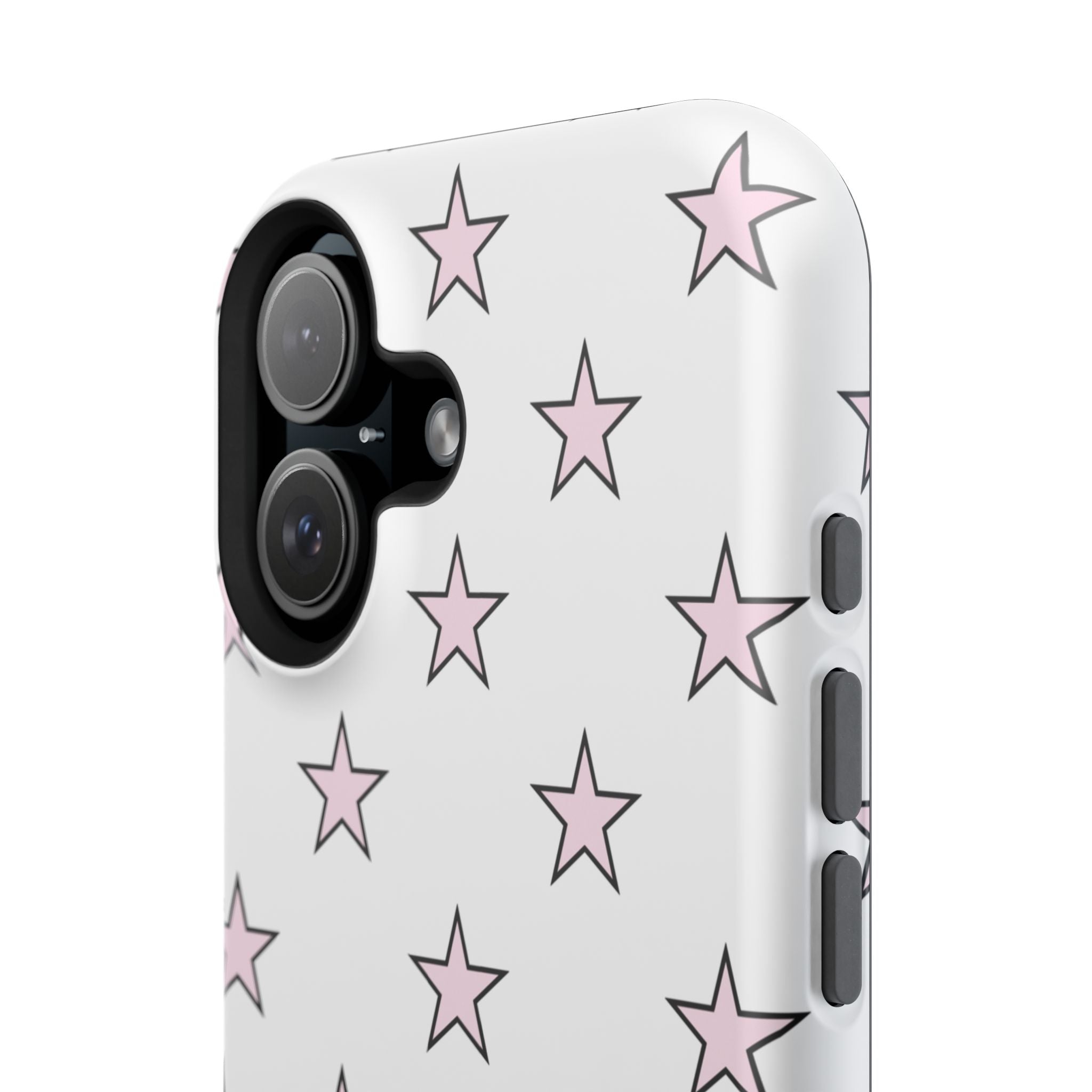 Pink and White Star Case