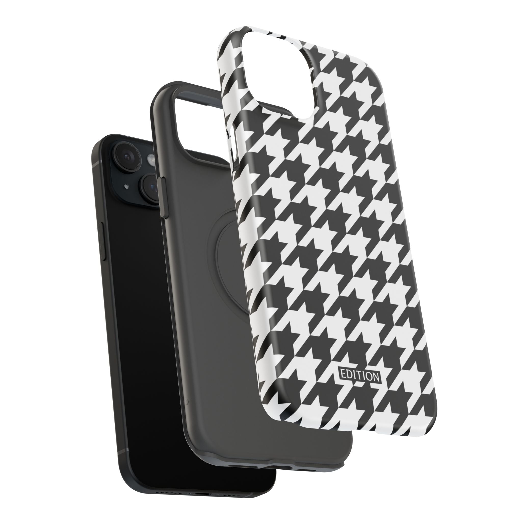 Black and White Houndstooth Case