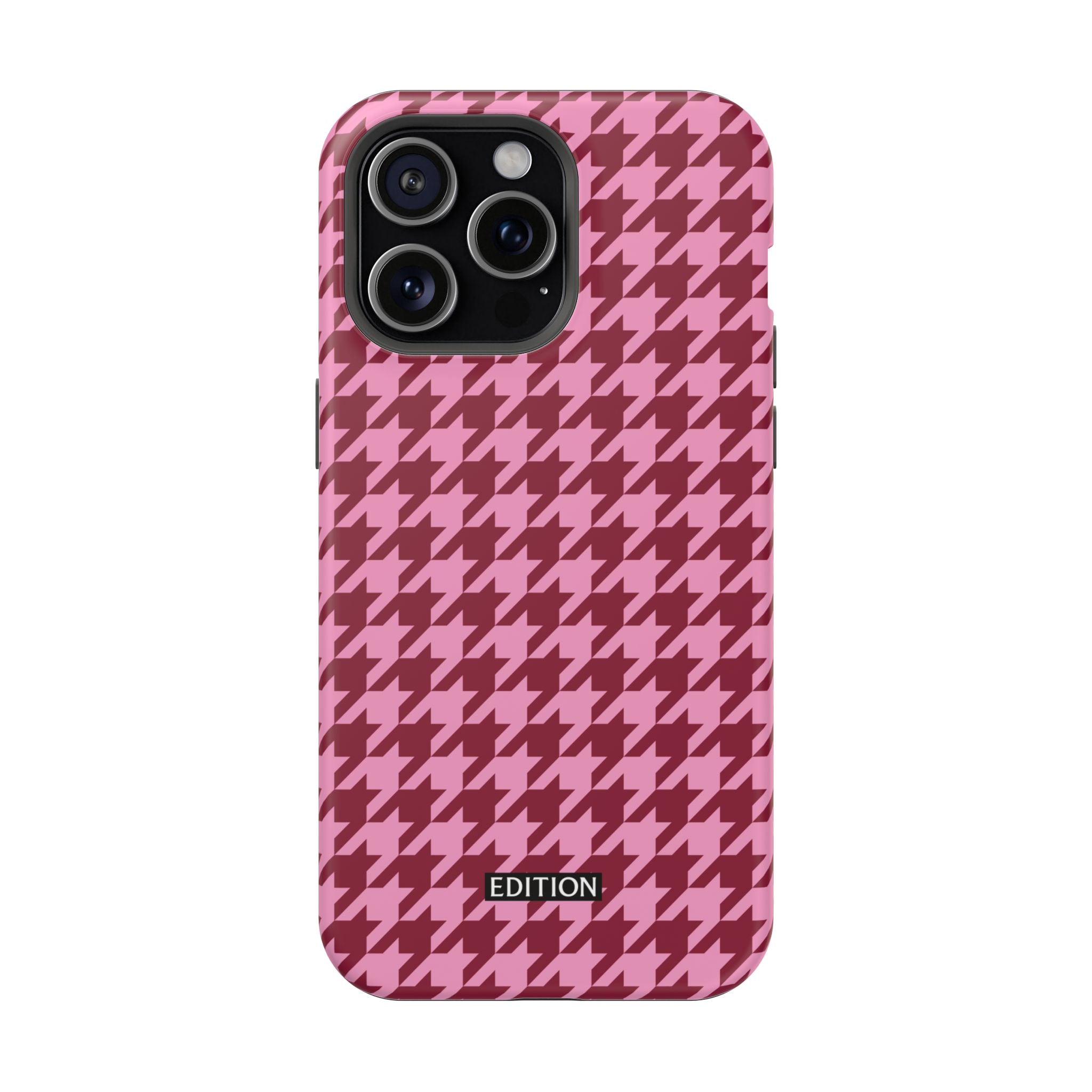 Raspberry Sorbet Houndstooth Case