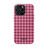 Raspberry Sorbet Houndstooth Case