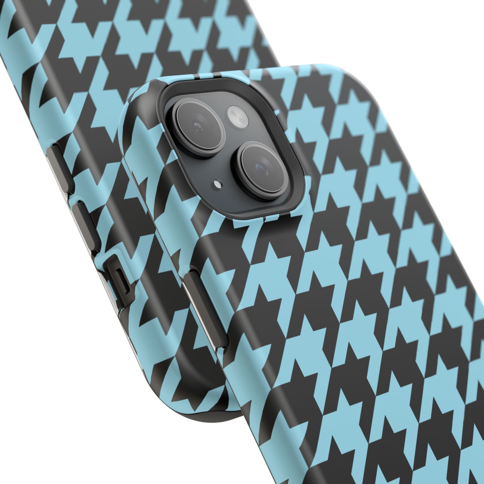 Baby Blue Houndstooth Case