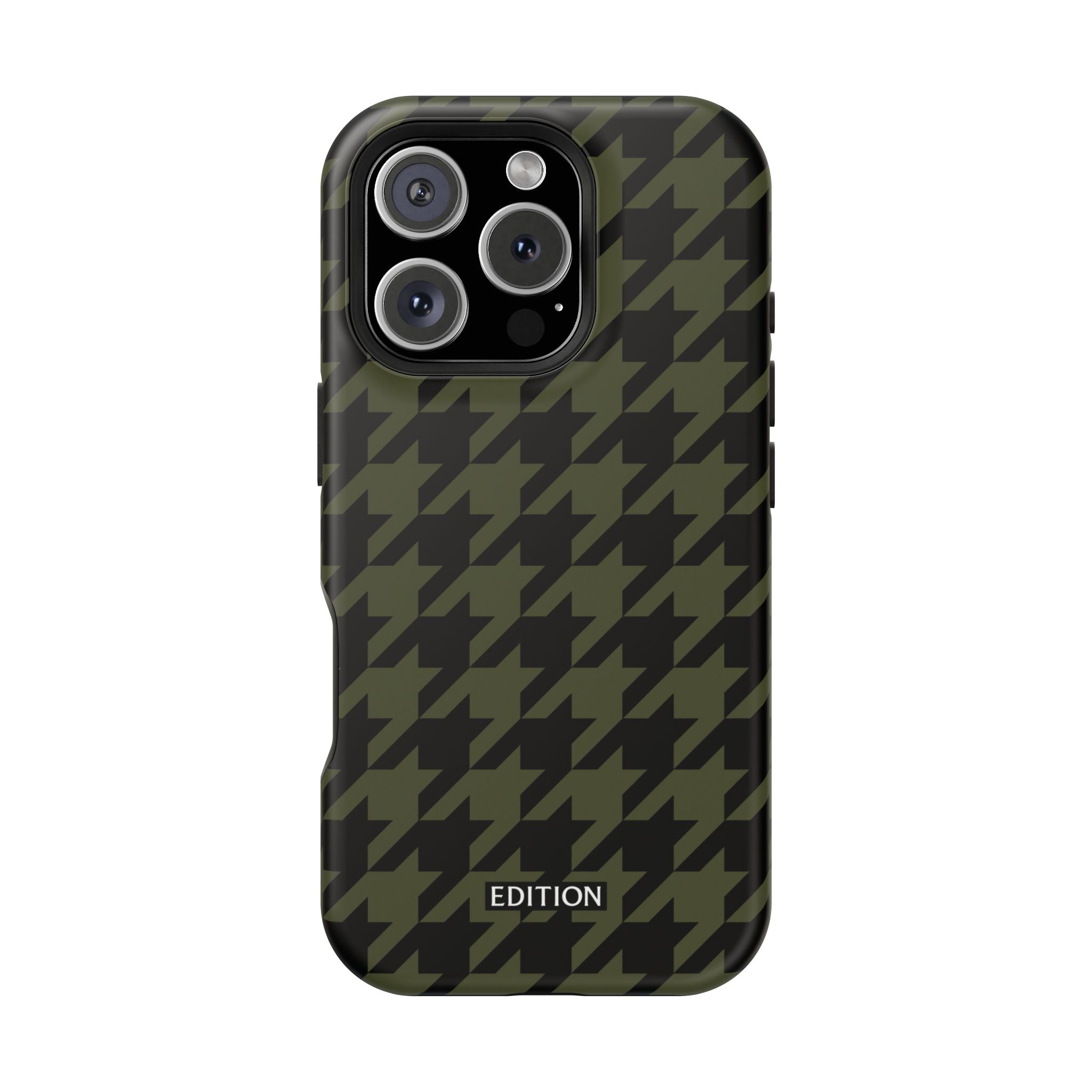 Army Green Houndstooth Case