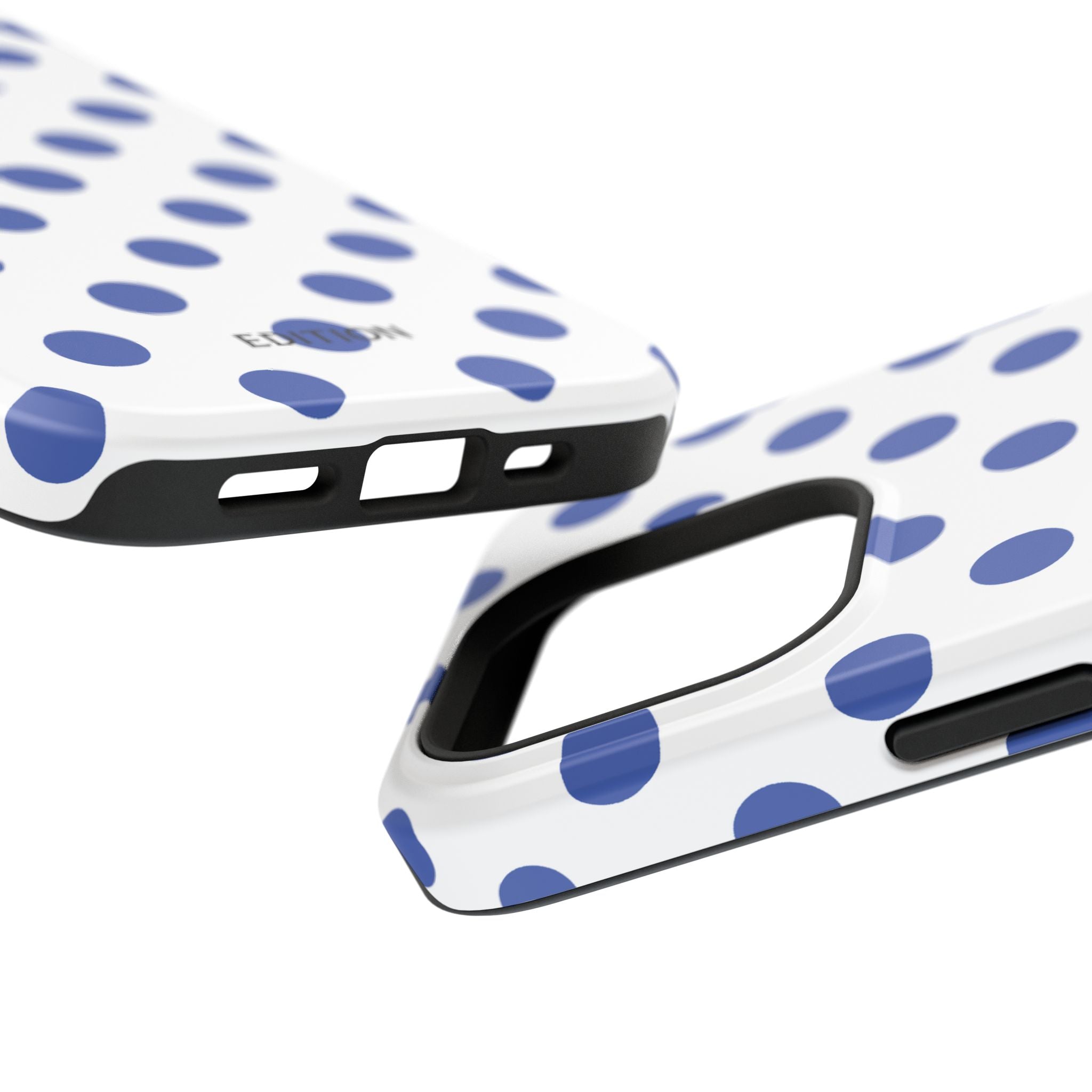 Blue and White Polka Dot Case