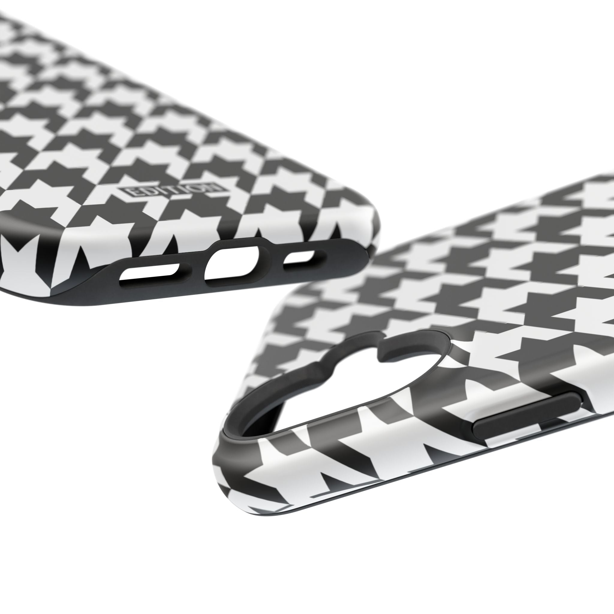 Black and White Houndstooth Case