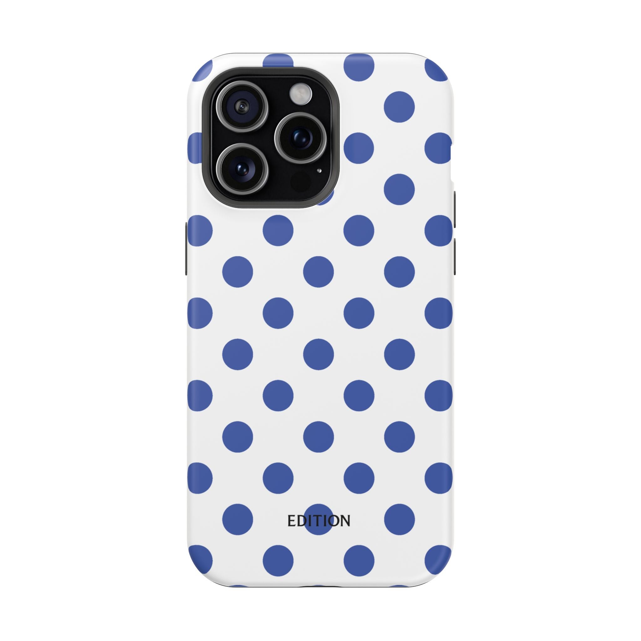 Blue and White Polka Dot Case