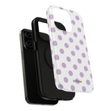 Purple and White Polka Dot Case