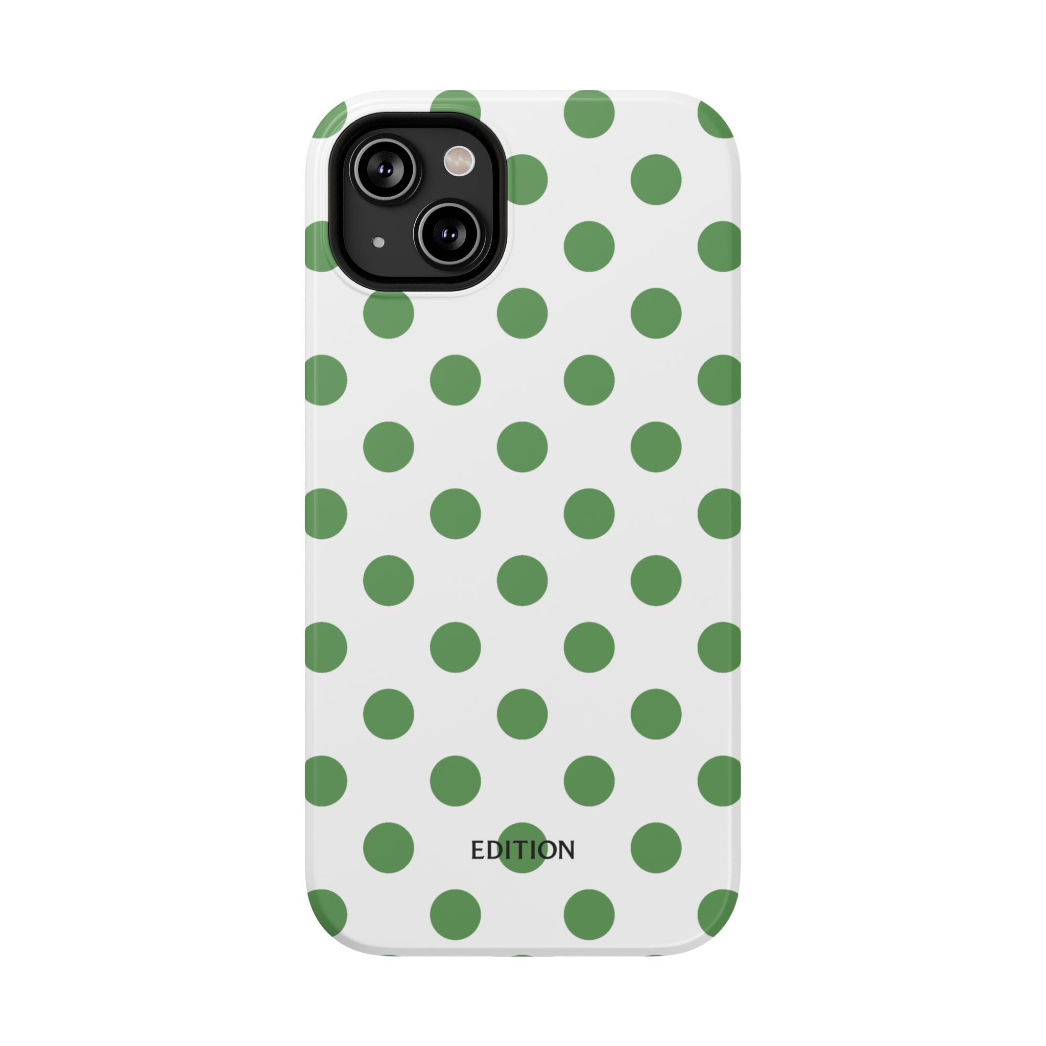Green and White Polka Dot Case