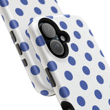 Blue and White Polka Dot Case