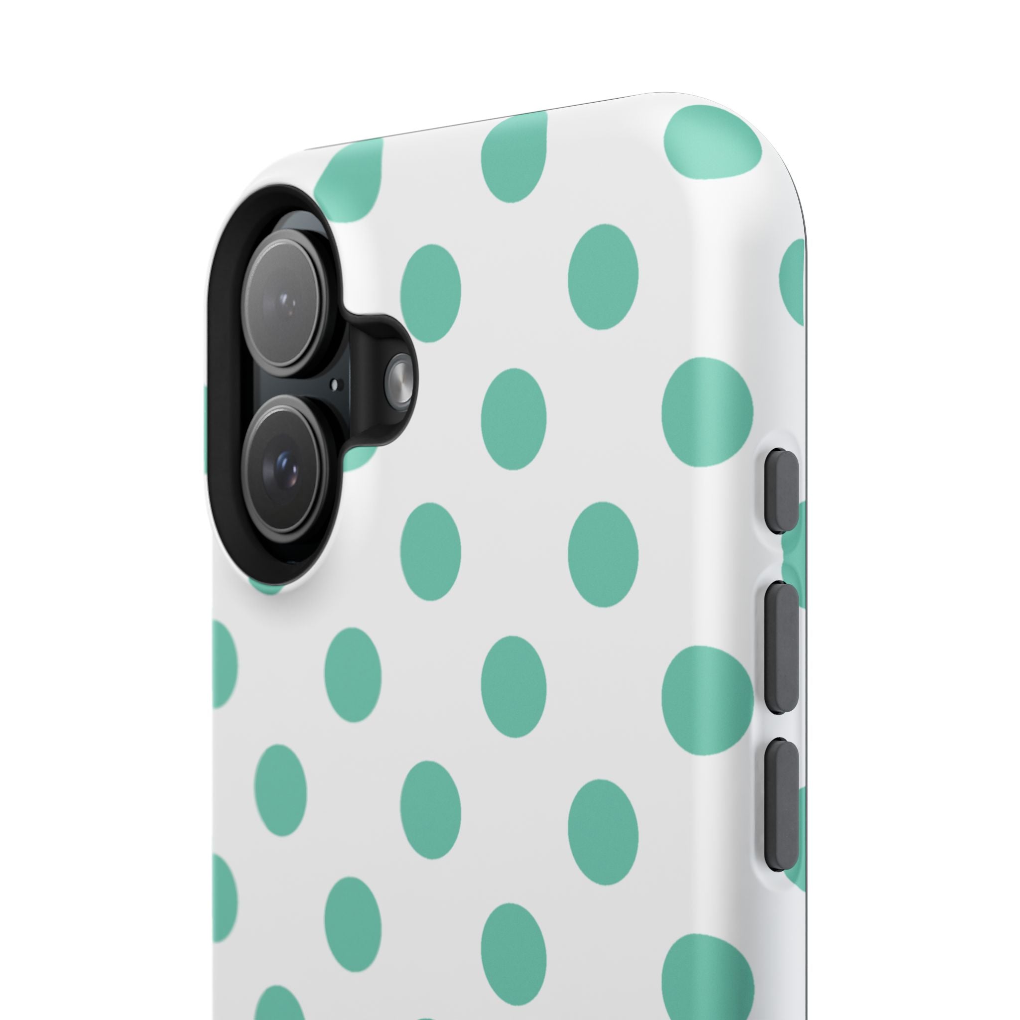 Teal and White Polka Dot Case